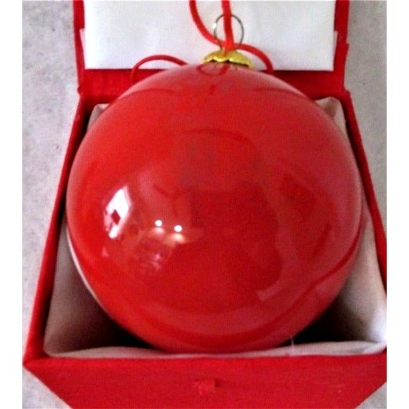 Li Bien Snowman Glass Handpainted Tree Ornament Bauble with Box - Picture 3 of 3